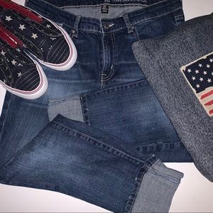 Women Gap Straight Cuffed Jean